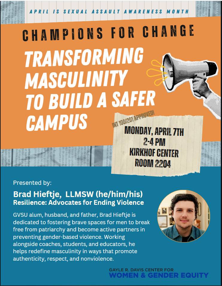 poster of engaging men event